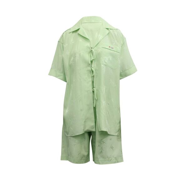 Alexander Wang Jacquard Pajama Top and Shorts in Mint Viscose